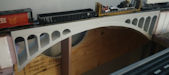 Download the .stl file and 3D Print your own Double Arch Train Bridge HO scale model for your model train set.